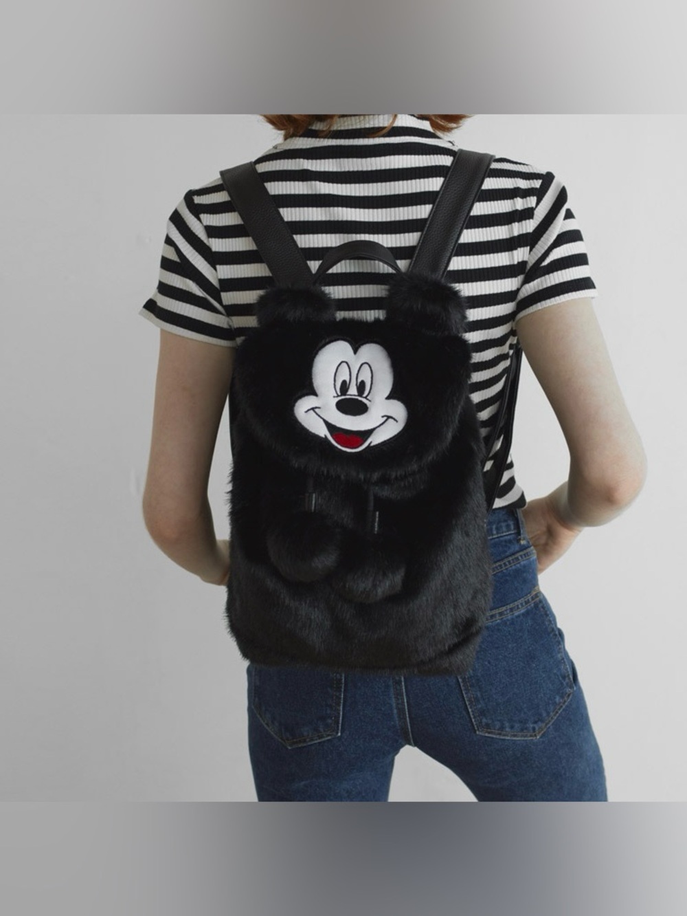 LAZY OAF x DISNEY Mickey Fuzzy Backpack